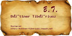 Büttner Tibériusz névjegykártya